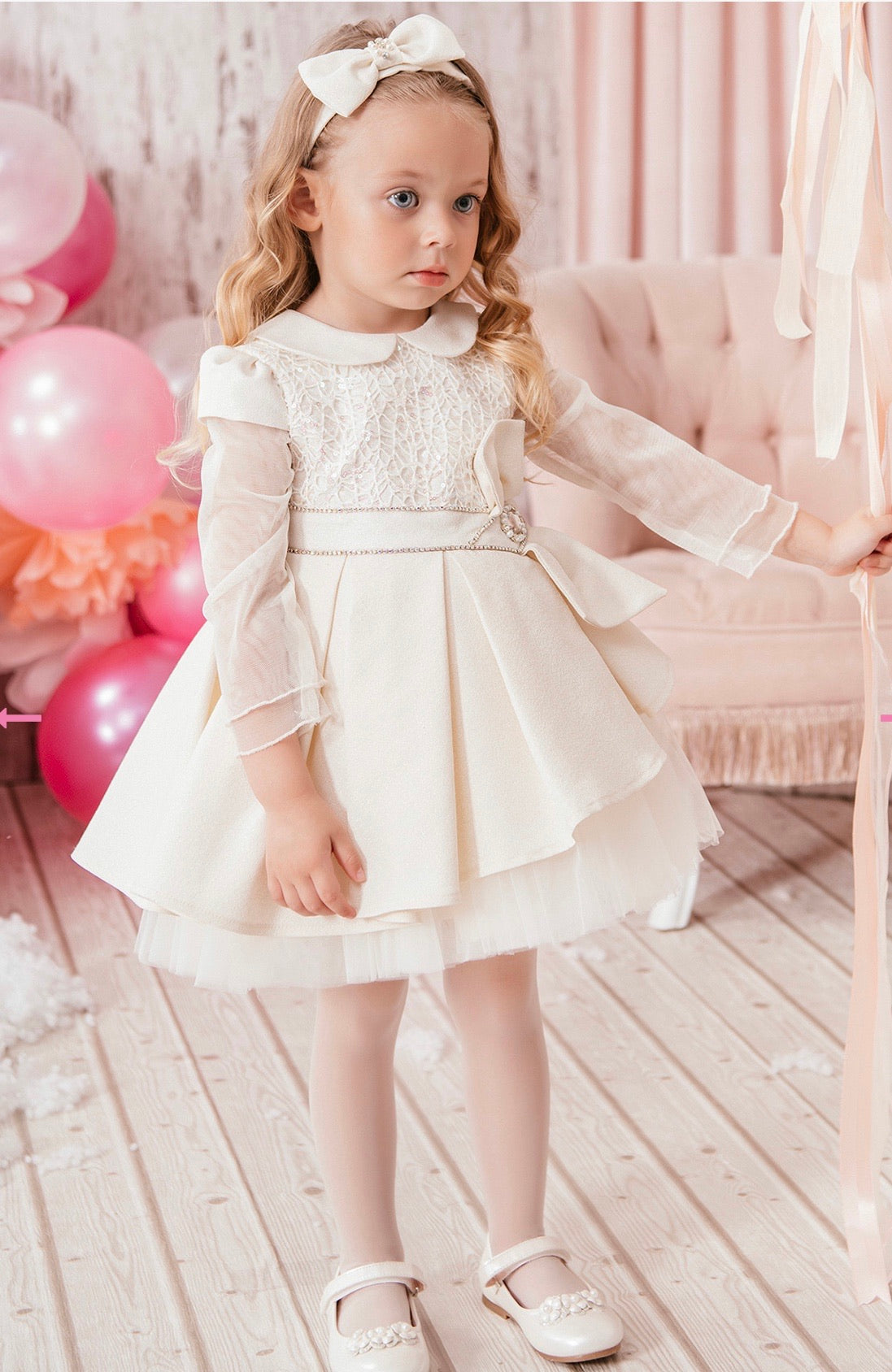 EMILY DRESS IN WHITE – LITTLE MISSES